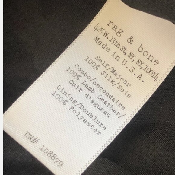 Rag & Bone Lamb Leather & Silk Shoulder Tank Top Size XS - Picture 7 of 11